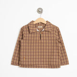 Tieit Brown Checkered Shirt