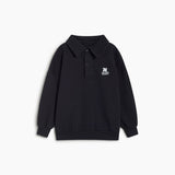 The New Society Forged Iron TNS Logo Polo Sweatshirt