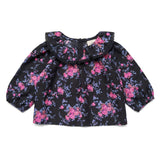 Louis Louise Black Twill Bouquet Lissou Top