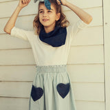 Teela Light Denim Heart Skirt