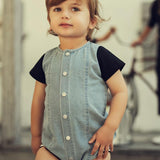 Teela Denim Varsity Boy Romper