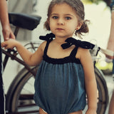 Teela Denim Varsity Romper