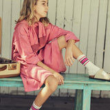Teela Pink Mineral Wash Skirt