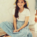Teela Leopard Denim Skirt