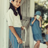 Teela Chambray Snaps Denim Skirt