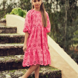 Teela Pink Eyelet Dress