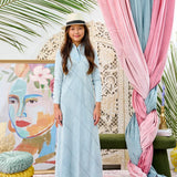 Laurent Denim Asymmetrical Jumper Set