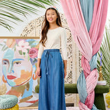 Laurent Denim Side Pocket Skirt
