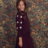Teela Burgundy Knit Floral Set