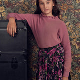Teela Orchid Ruffle Knit Top