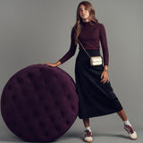 Emm Burgundy Knit Mockneck