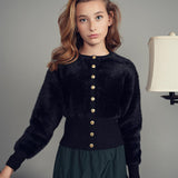 Emm Black Mohair Cardigan