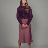 Emm Burgundy Mohair Cardigan