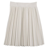 Teela Ivory Leather Skirt