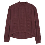 Emm Plum Cable Sweater