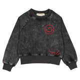Teela Black Wash Stitch Top