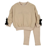 Teela Beige Pull Baby Girl Set
