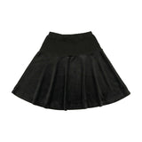 Teela Black Velour Patchwork Skirt