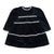 Teela Black Velvet Layered Lace Dress