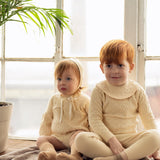 Teela Ecru Pointelle Baby Set