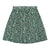 Teela Green Floral Print Short Pleated Skirt