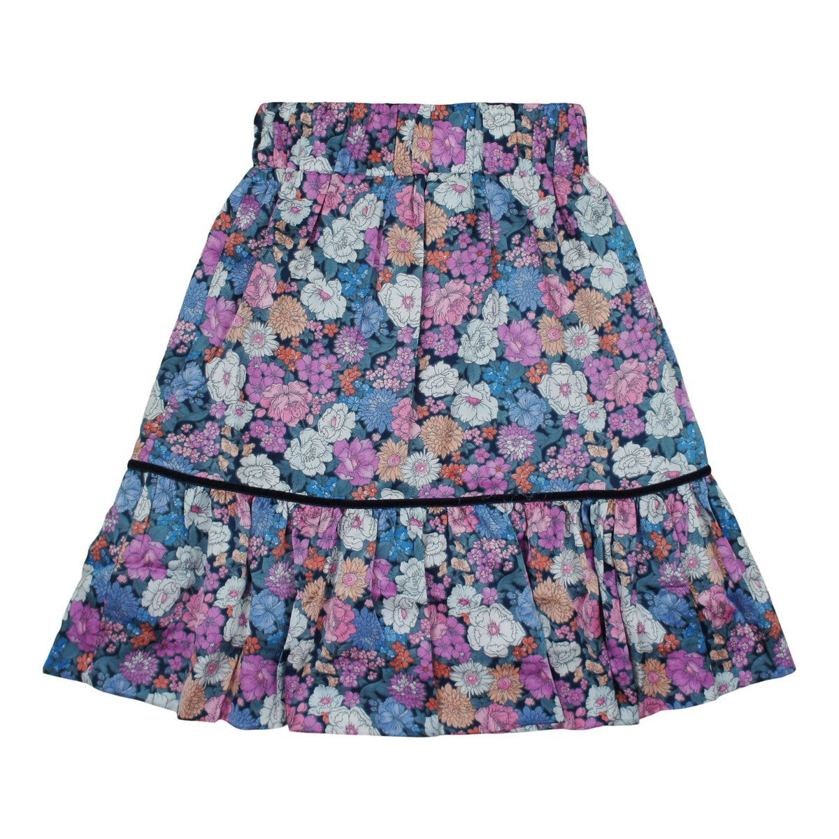 Teela Large Floral Print Ruffle Skirt