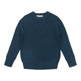 Teela Navy Cable Sweater
