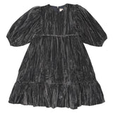 Teela Navy Crushed Velvet Dress