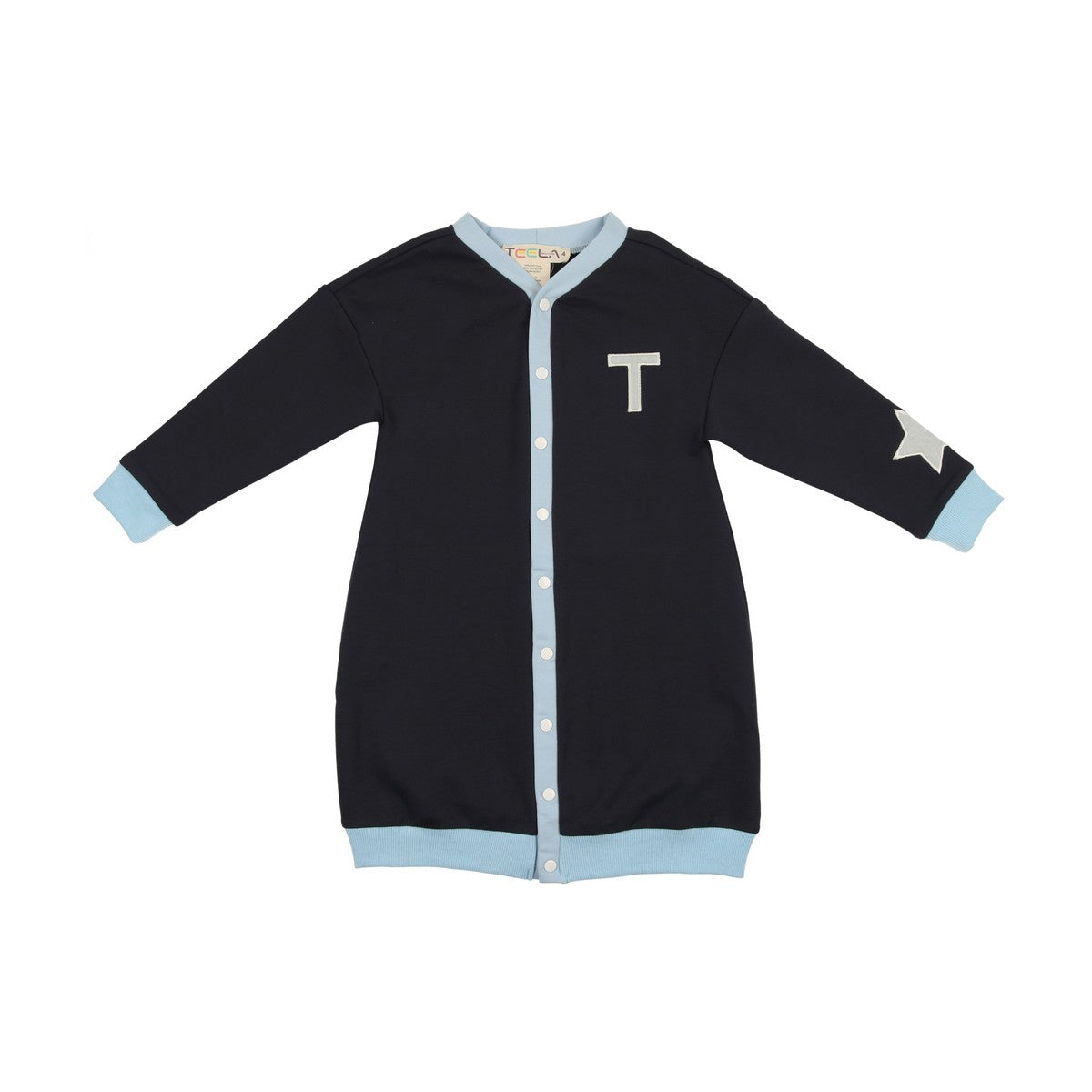 Teela Navy Patch Cardigan Dress