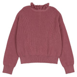 Teela Orchid Ruffle Knit Top
