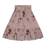 Teela Pink Floral Print Ruffle Skirt