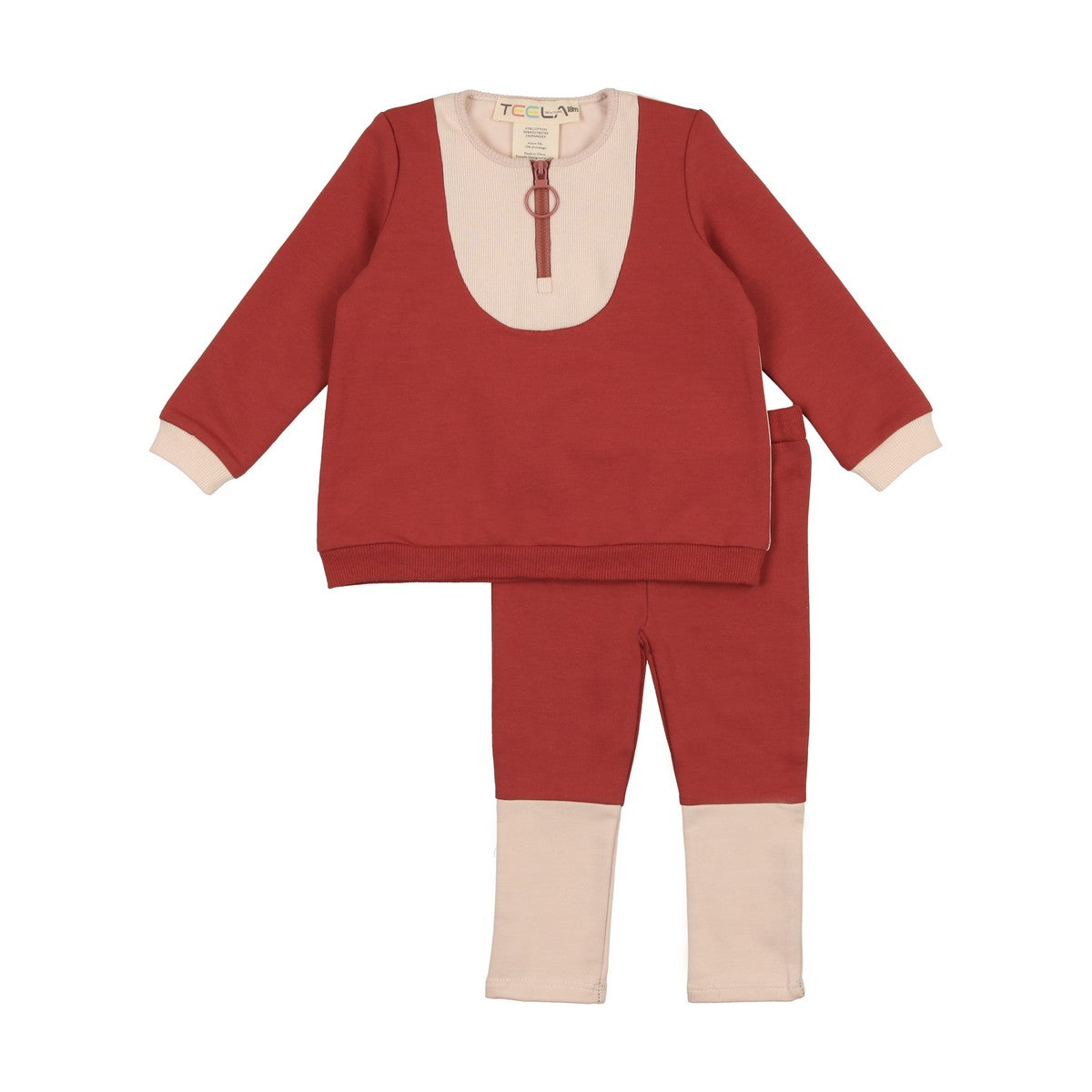 Teela Rosewood Colorblock Zip Set