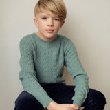 Teela Slate Pointelle Sweater