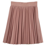 Teela Mauve Leather Skirt