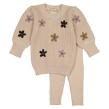 Teela Off White Embroidered Knit Baby Set