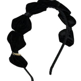 Project 6 Black Tendu Velvet Bow Headband