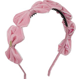 Project 6 Dusty Rose Tendu Velvet Bow Headband