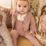 Bee & Dee Old Rose Textured Wool Ensemble