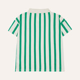 The Campamento Green Striped Polo