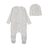 Bee & Dee Dusty Blue Tropical Footie Set