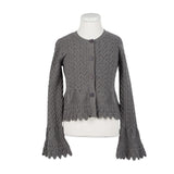 Twinset Dark Grey Melange Peplum Cardigan