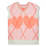 Billieblush Ivory Heart Sweater Vest