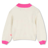 Billieblush Ivory Embroidered Hearts Sweater