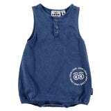 Loud Navy Marble Dye Family Romper