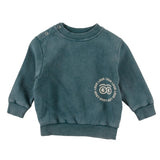 Loud Green Storm Marble Dye Folk Sweatshirt