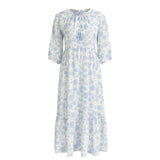 Goldthreads Blue Floral Maxi Dress