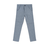 Kipp Grey Oscar Pinstripe Slim Pants