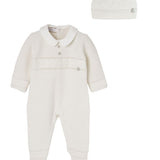 Paz Cream Knit Collar Footie Set
