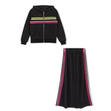 Vibe Black Tory Striped Sweat Set