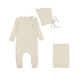 Bee & Dee Cream Shadow Ditsy Pointelle Take Me Home Set
